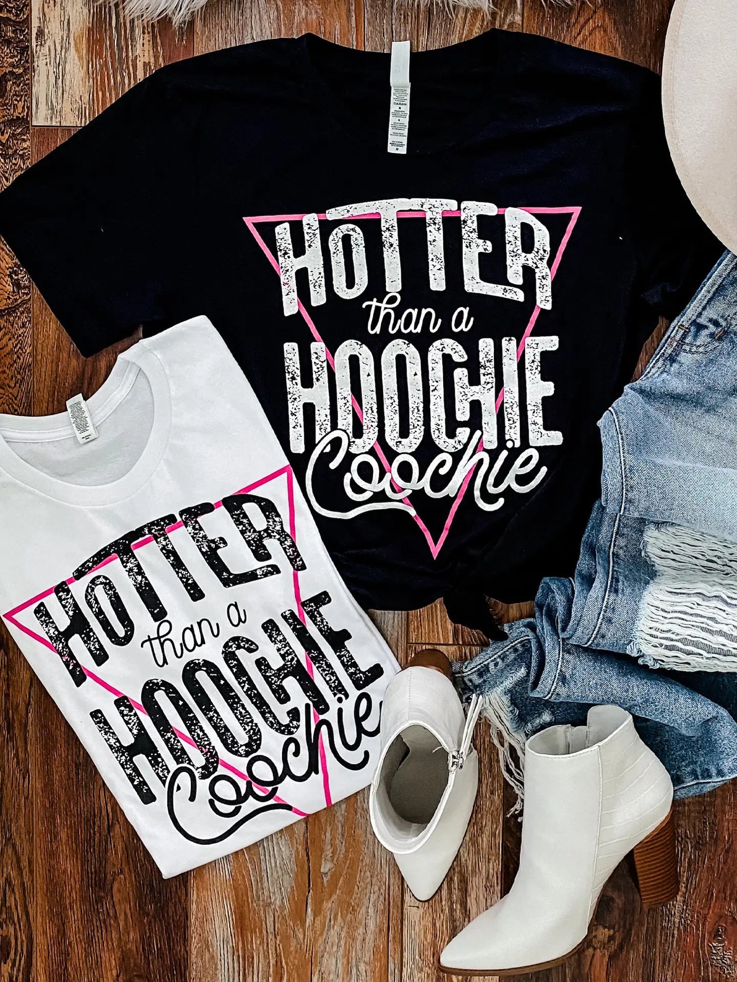 Hotter Than A Hoochie Graphic TeeBlackS