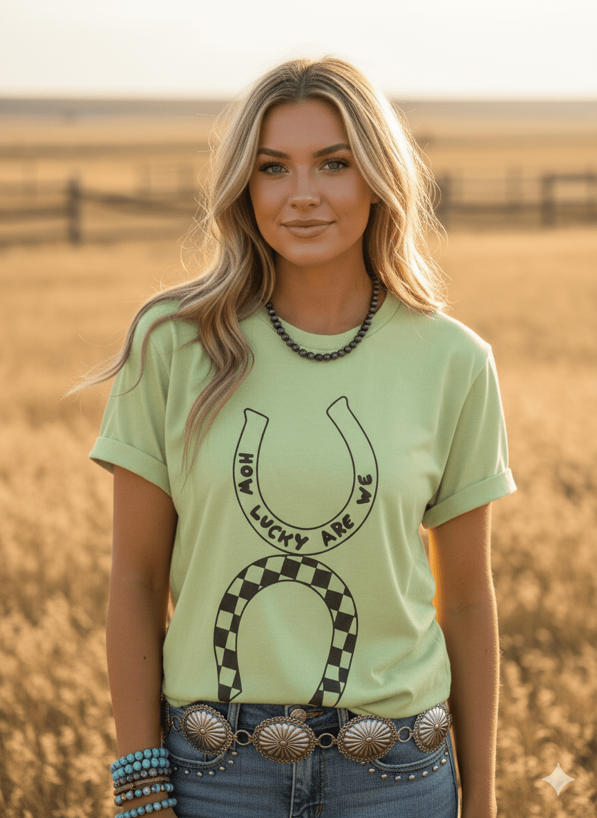 How Lucky Are We Graphic TeePistachioS