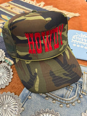 Howdy Camo Embroidered Trucker Hat