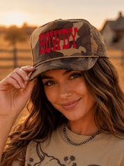 Howdy Camo Embroidered Trucker Hat