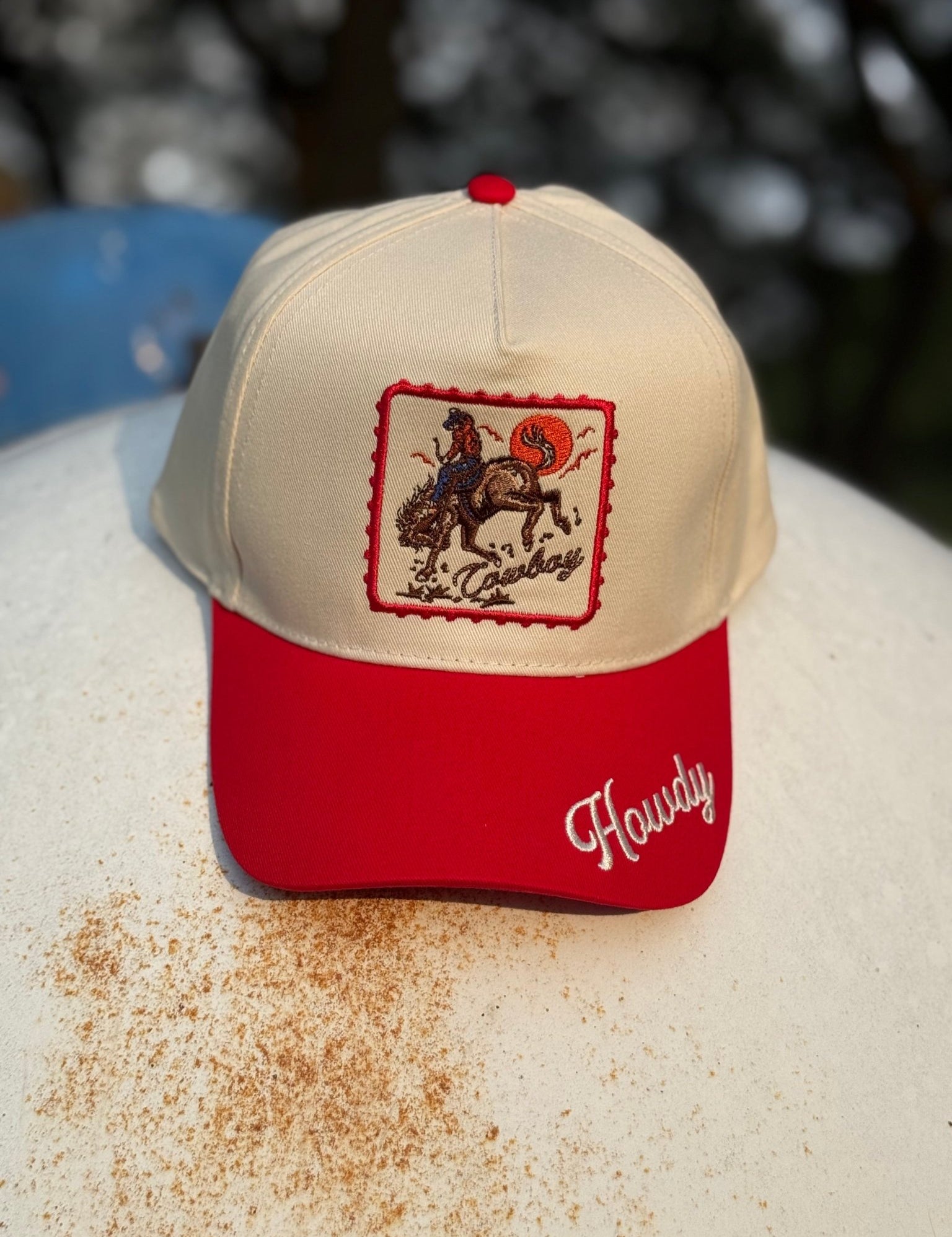 Howdy Cowboy Embroidered Trucker Hat