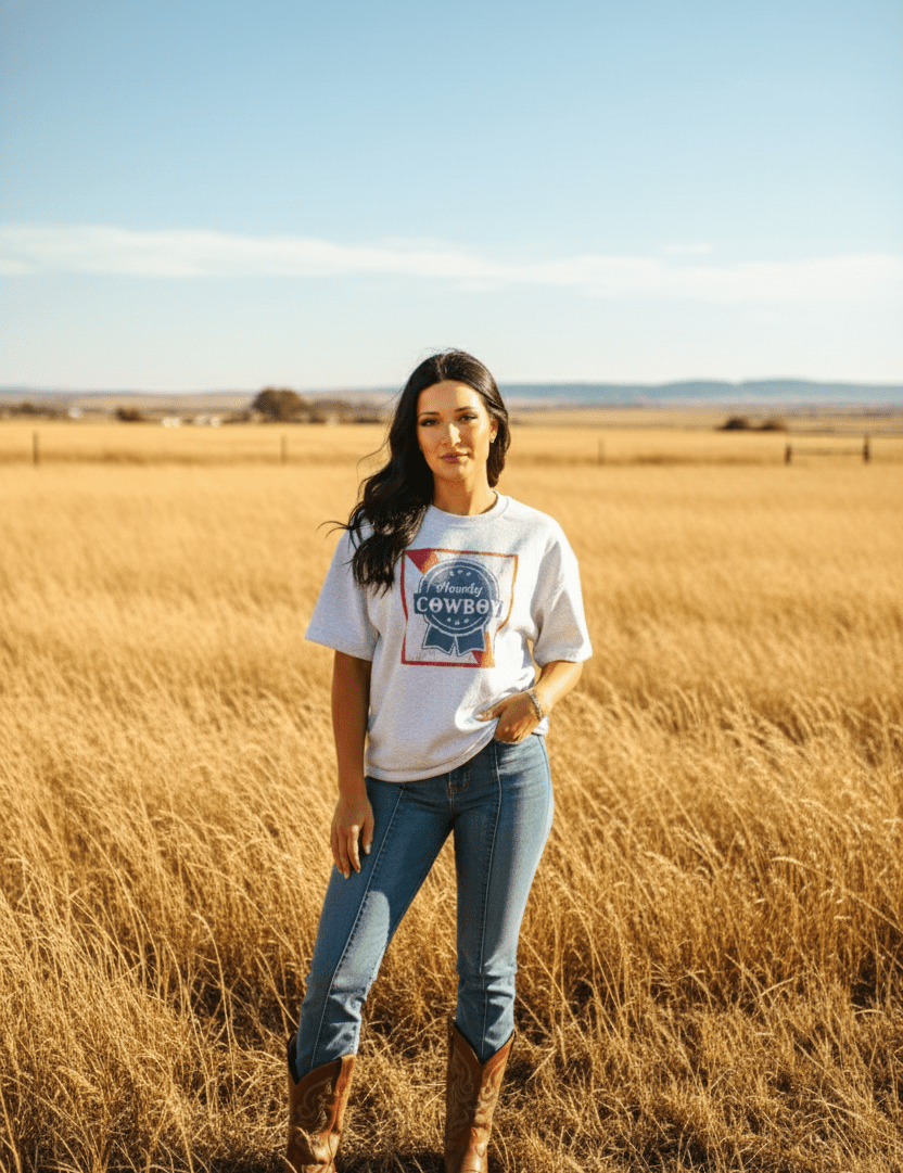 Howdy Cowboy Graphic TeeLight AshS