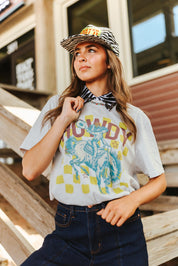 Howdy Cowgirl Graphic TeeCool GreyS