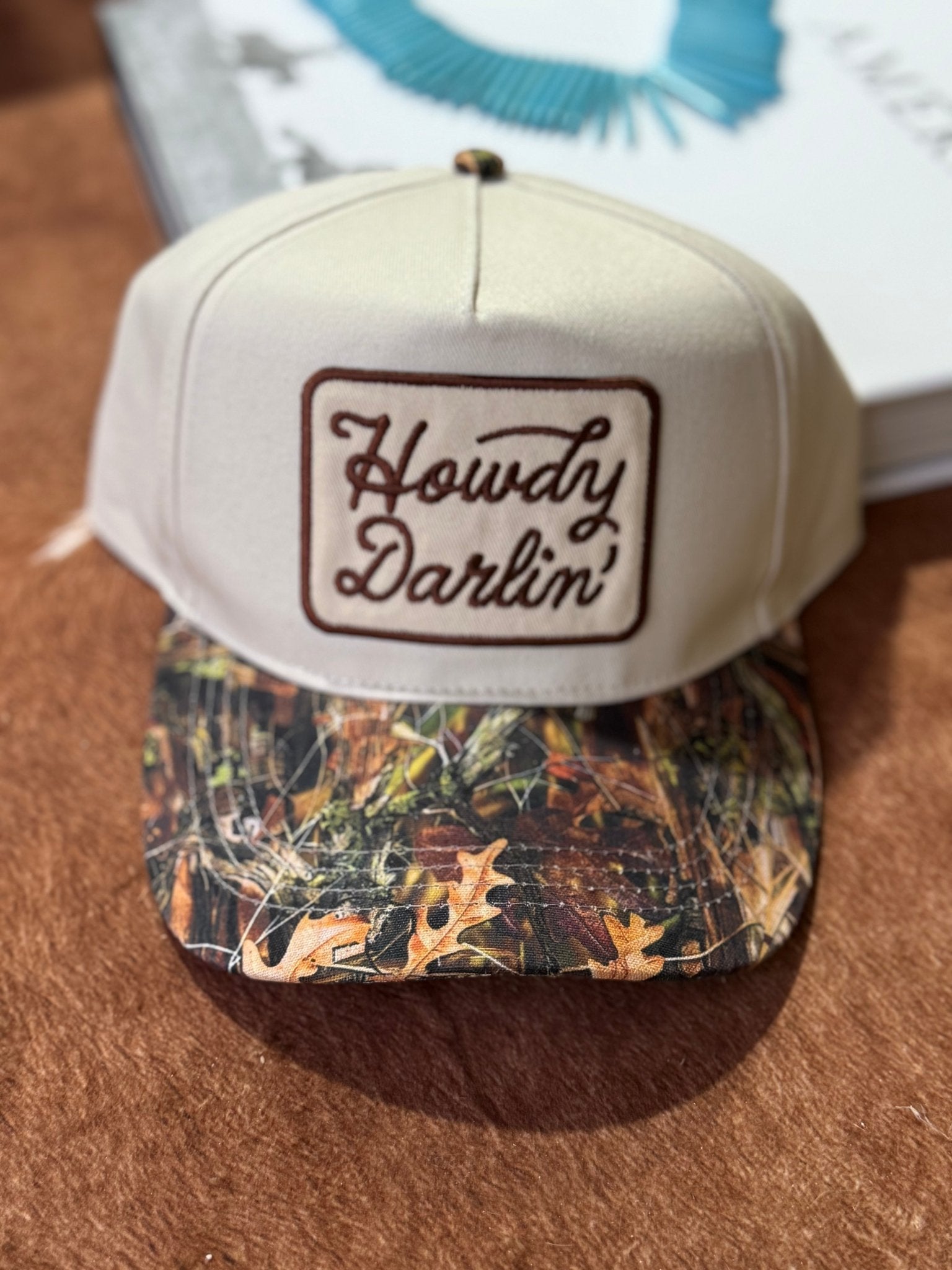 Howdy Darlin' Embroidered Tree Camo Trucker Hat