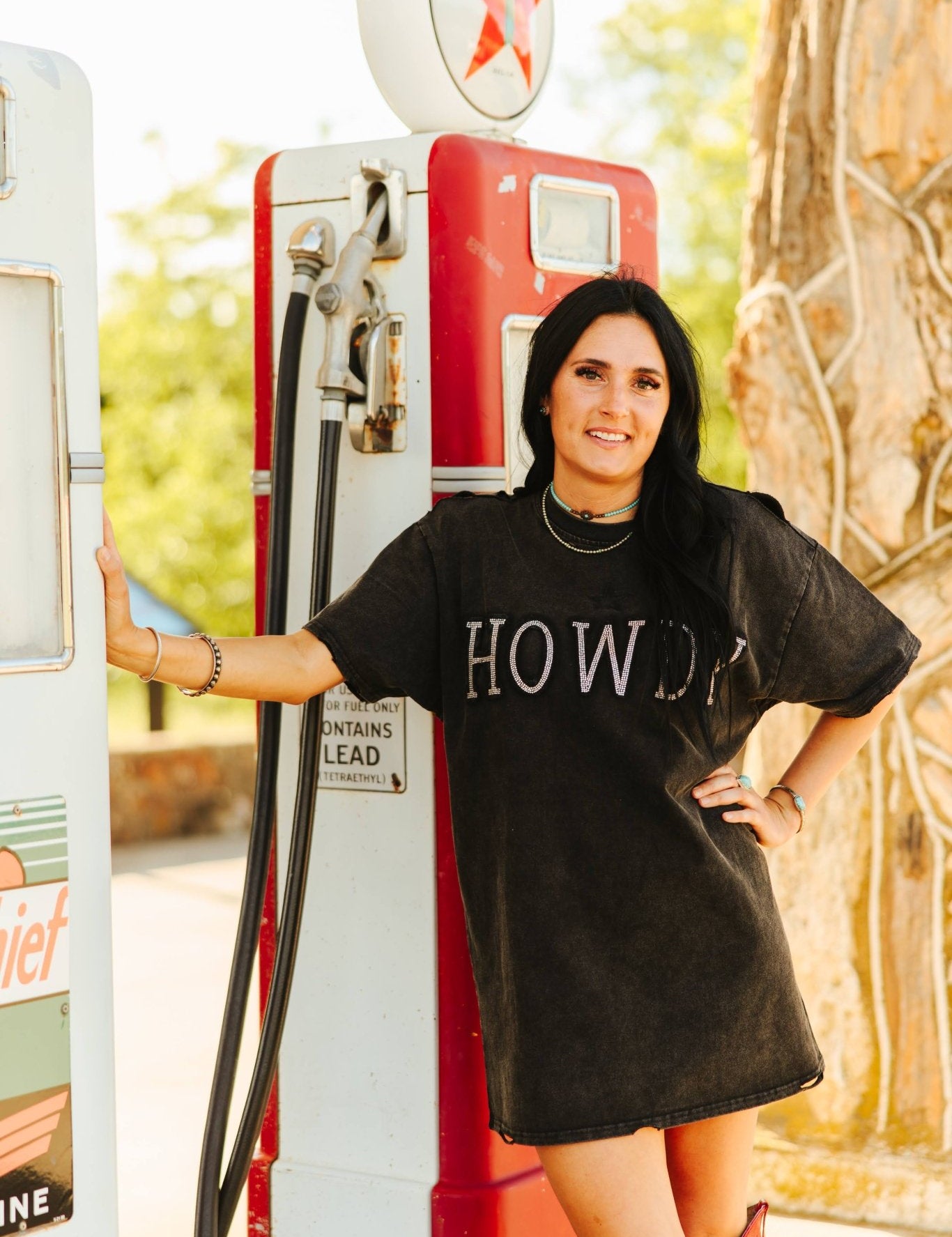 Howdy Embellished Tee DressS