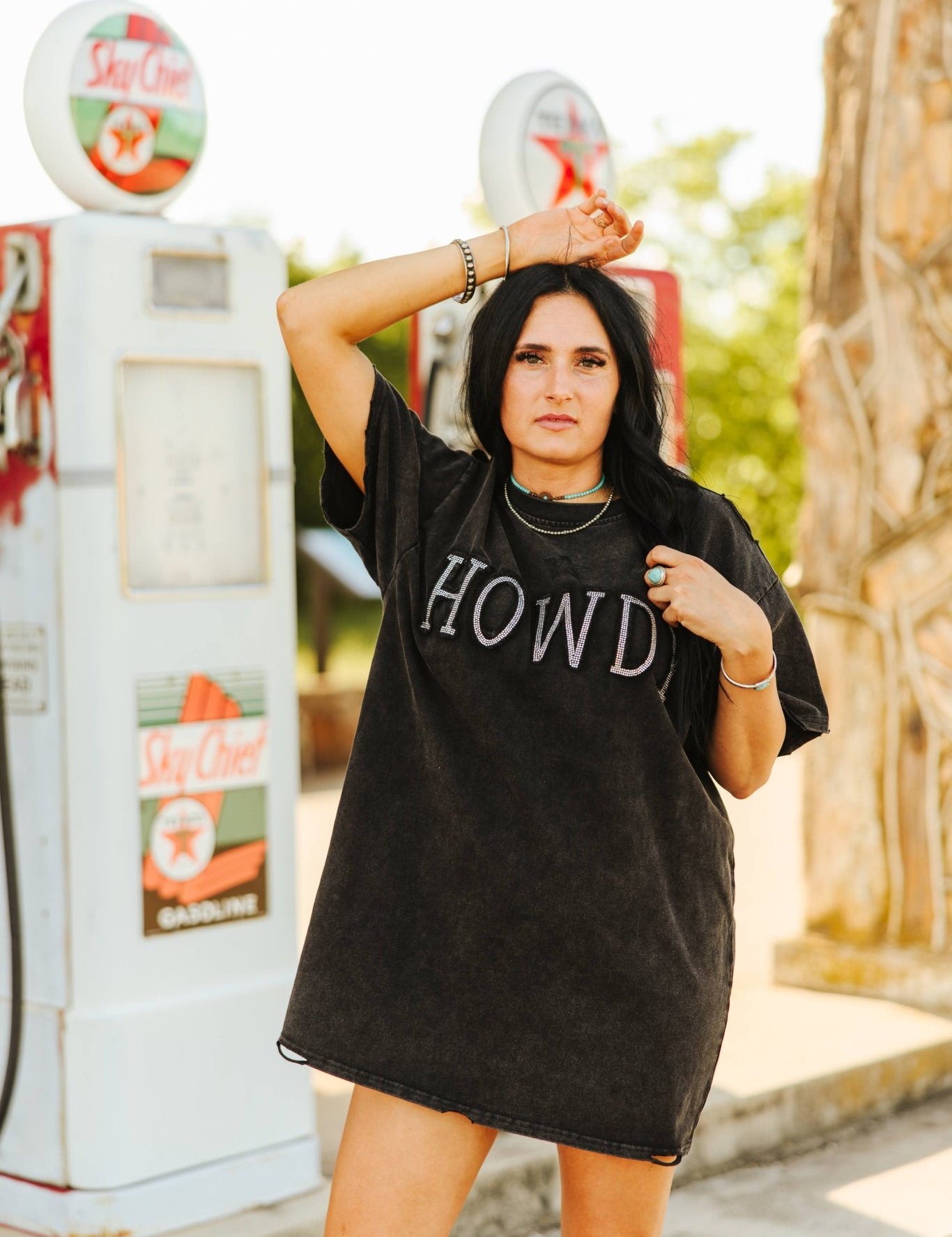 Howdy Embellished Tee DressS