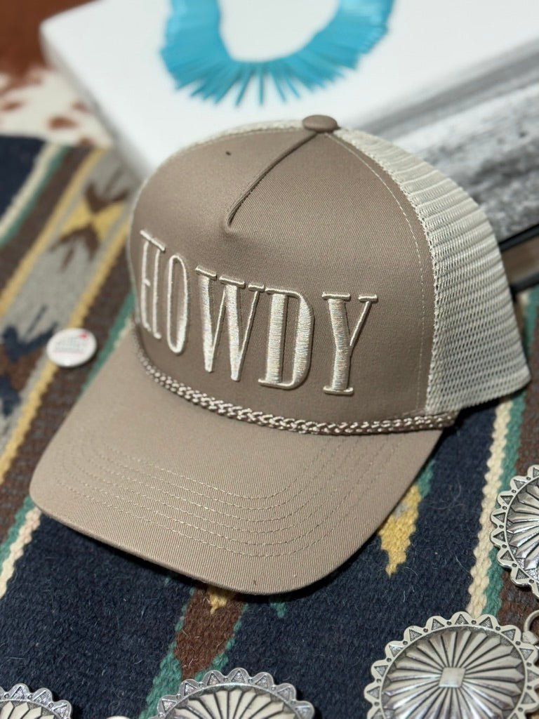 Howdy Embroidered Trucker Hat