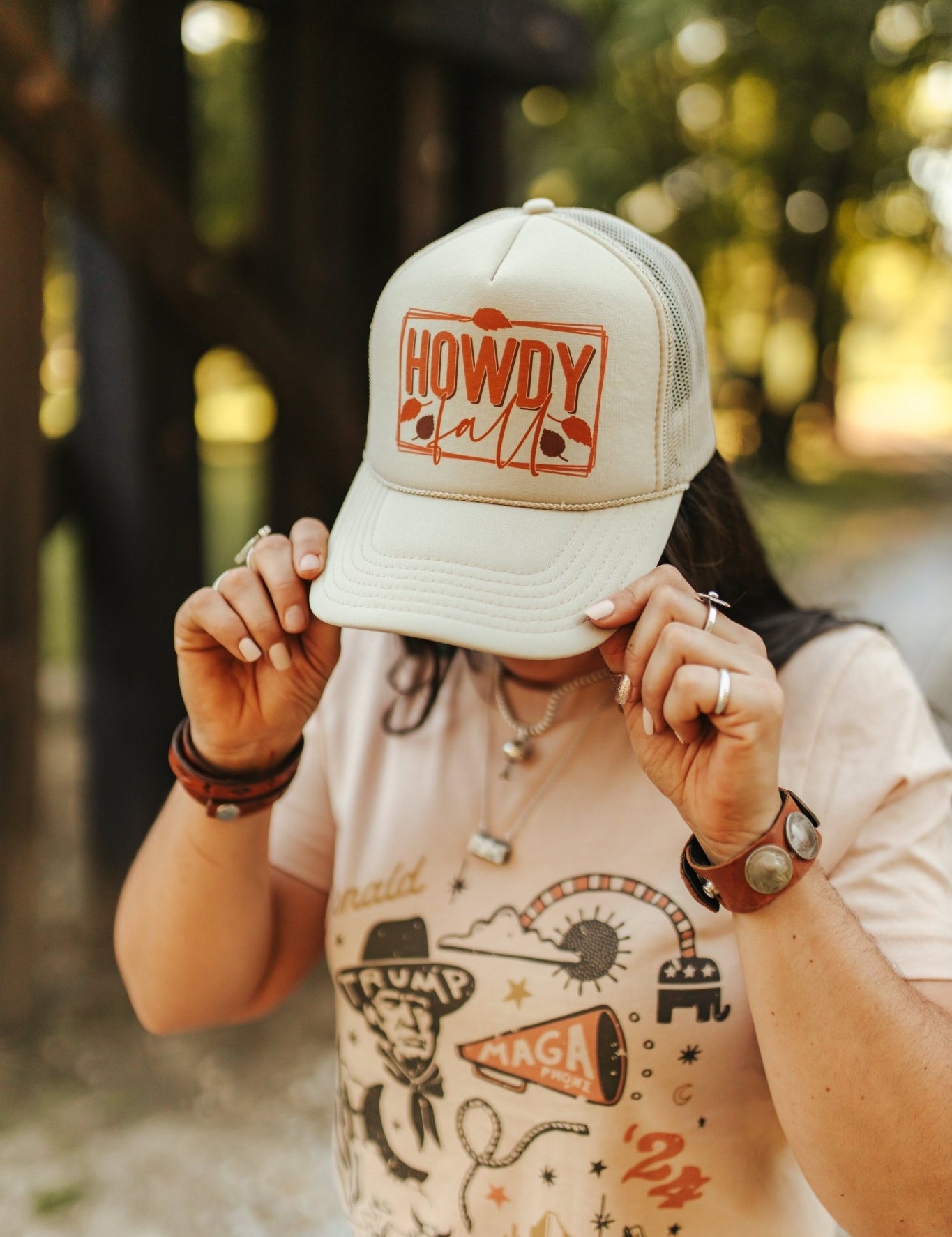 Howdy Fall Trucker HatTan