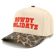 Howdy Holidays Christmas Embroidered Leopard Trucker Hat