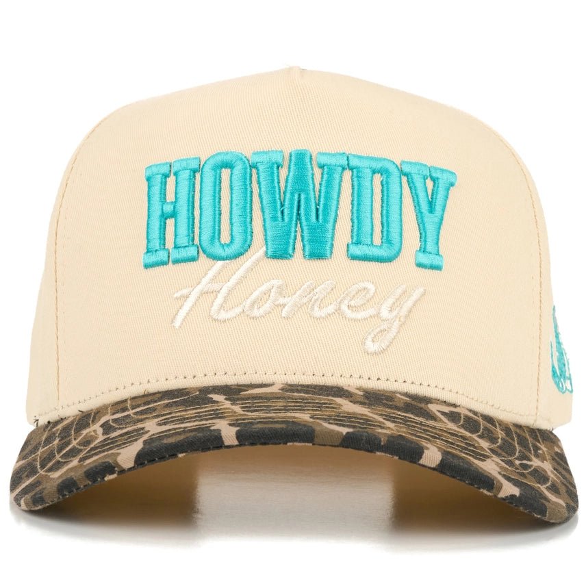 Howdy Honey Leopard Embroidered Trucker Hat