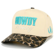 Howdy Honey Leopard Embroidered Trucker Hat