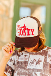 Howdy Honey Puff Print Trucker Hat
