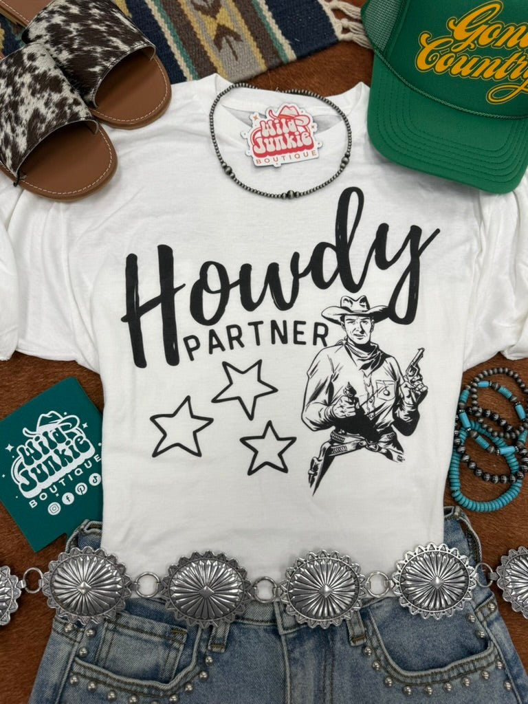 Howdy Partner Cowboy Graphic TeeS