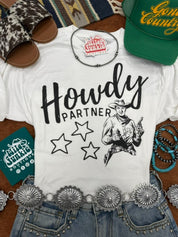 Howdy Partner Cowboy Graphic TeeS