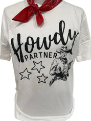 Howdy Partner Cowboy Graphic TeeS