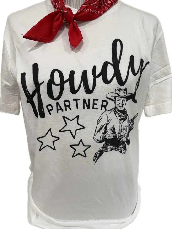 Howdy Partner Cowboy Graphic TeeS