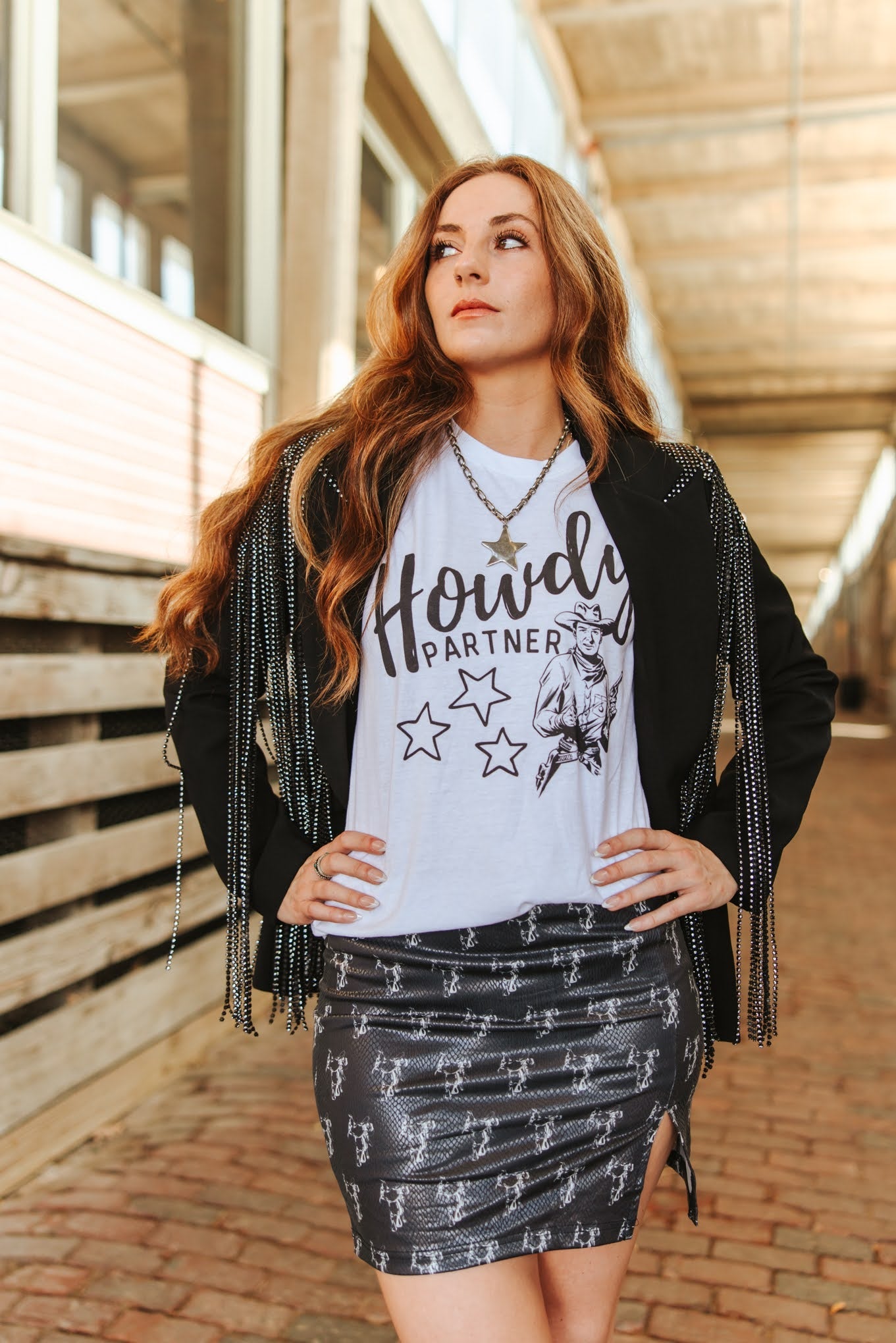 Howdy Partner Cowboy Graphic TeeS