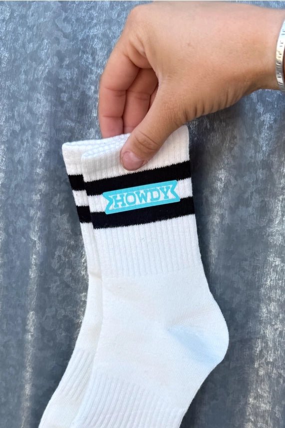 Howdy Stripe Crew Socks