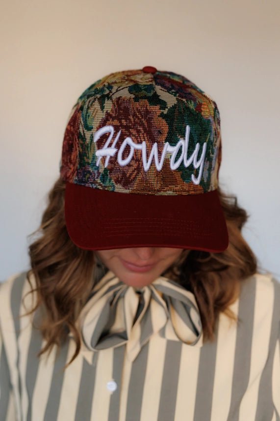 Howdy Tapestry Embroidered Trucker Hat