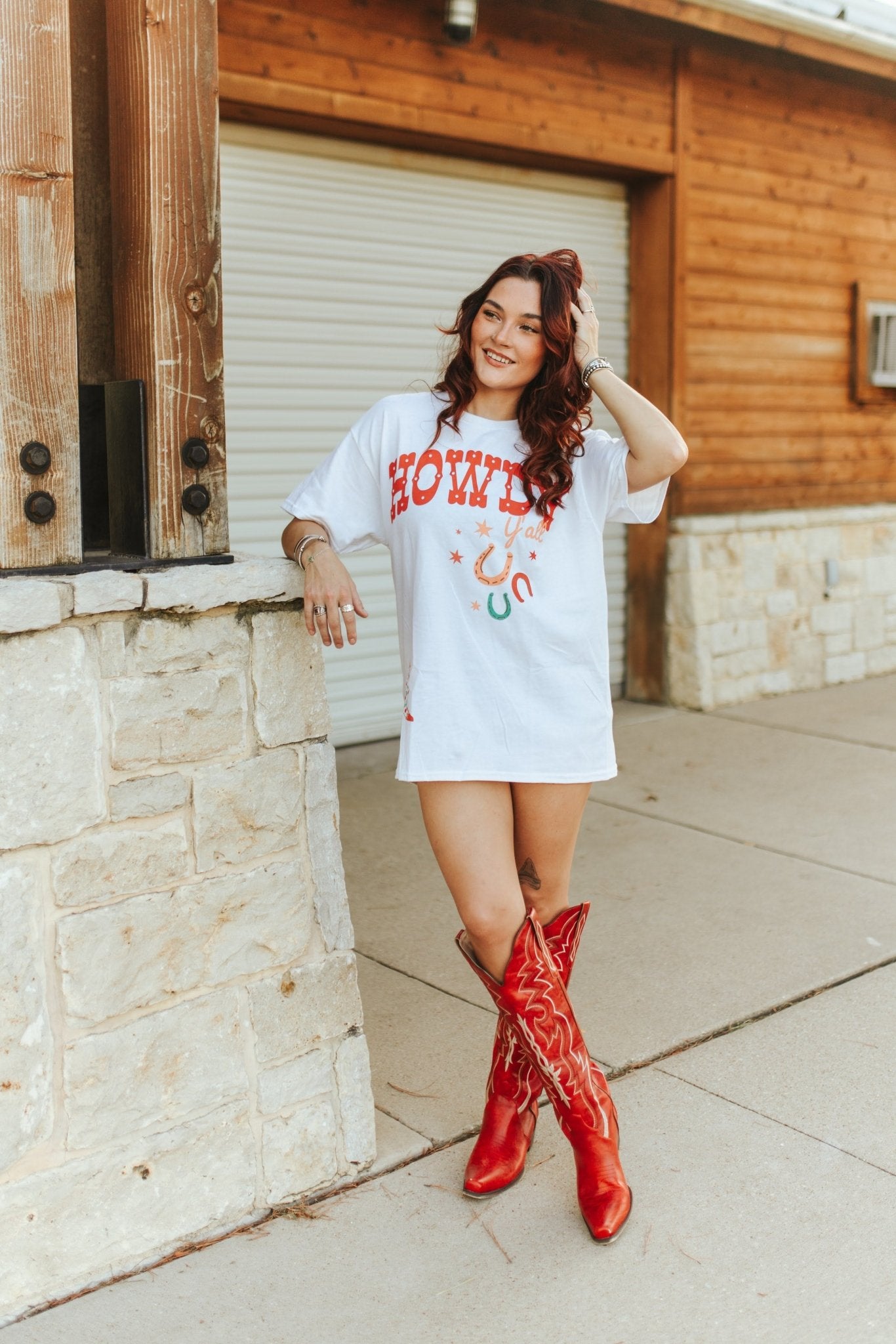 Howdy Y'all Oversized Graphic TeeS/M