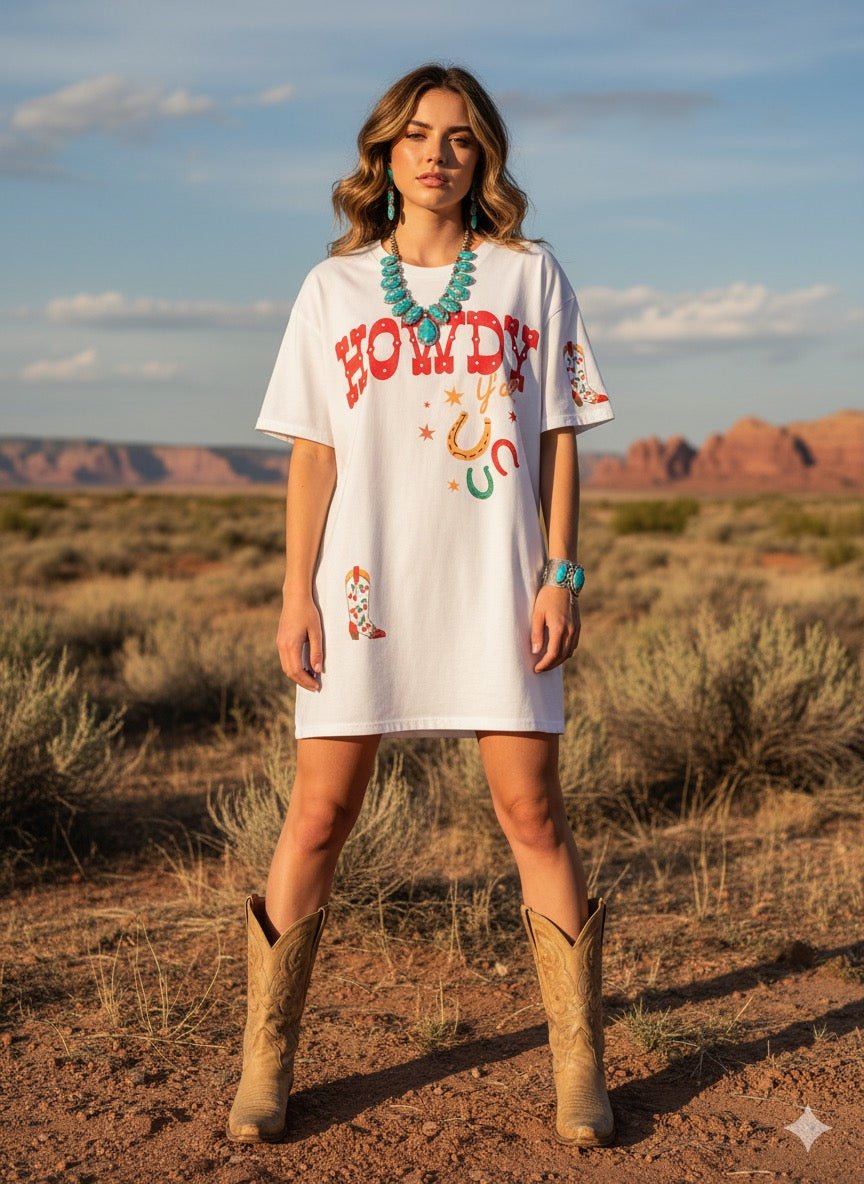 Howdy Y'all Oversized Graphic TeeS/M