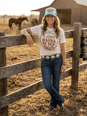 I Just Wanna Be Her Graphic TeeHeather OatmealS