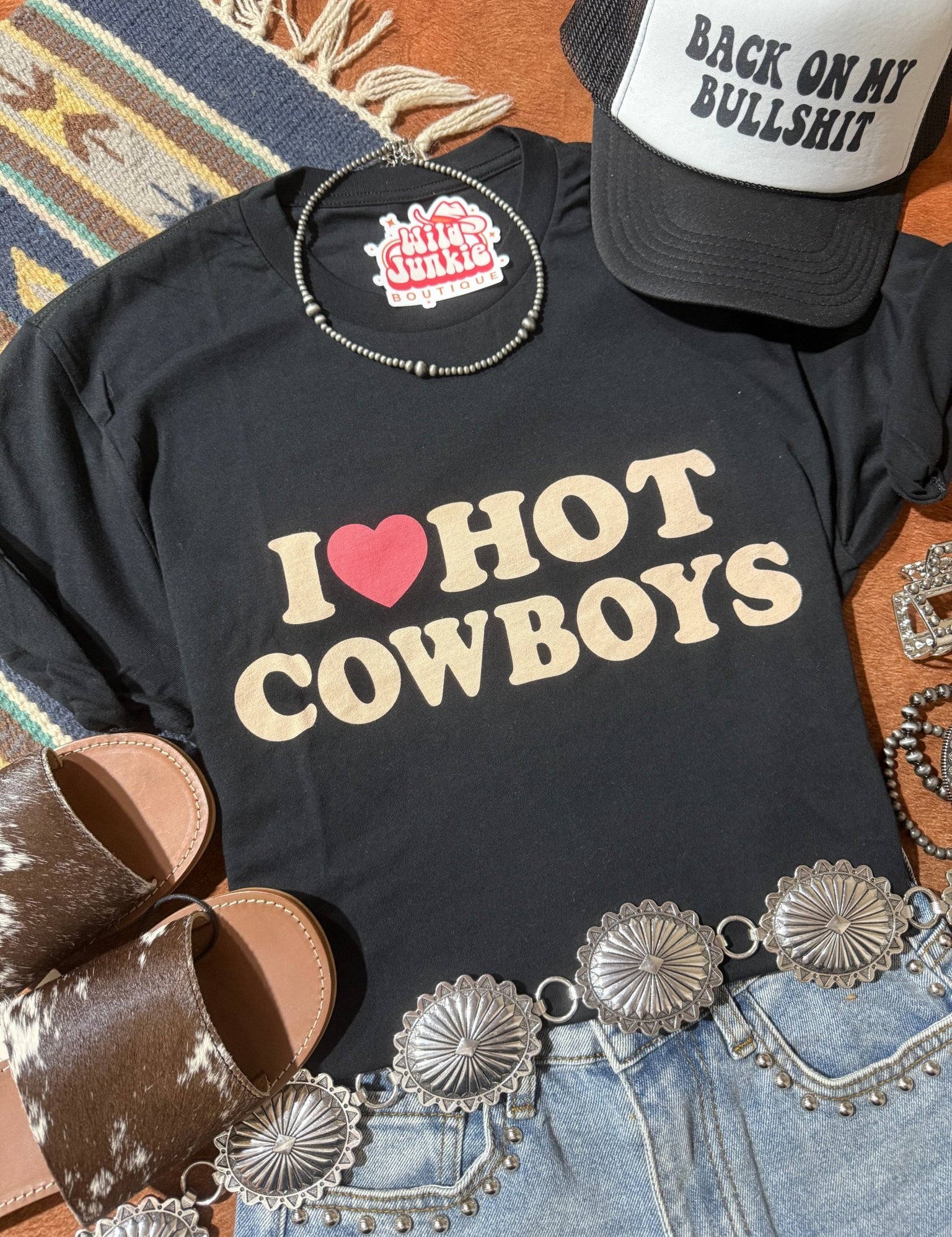 I Love Hot Cowboys Graphic TeeS