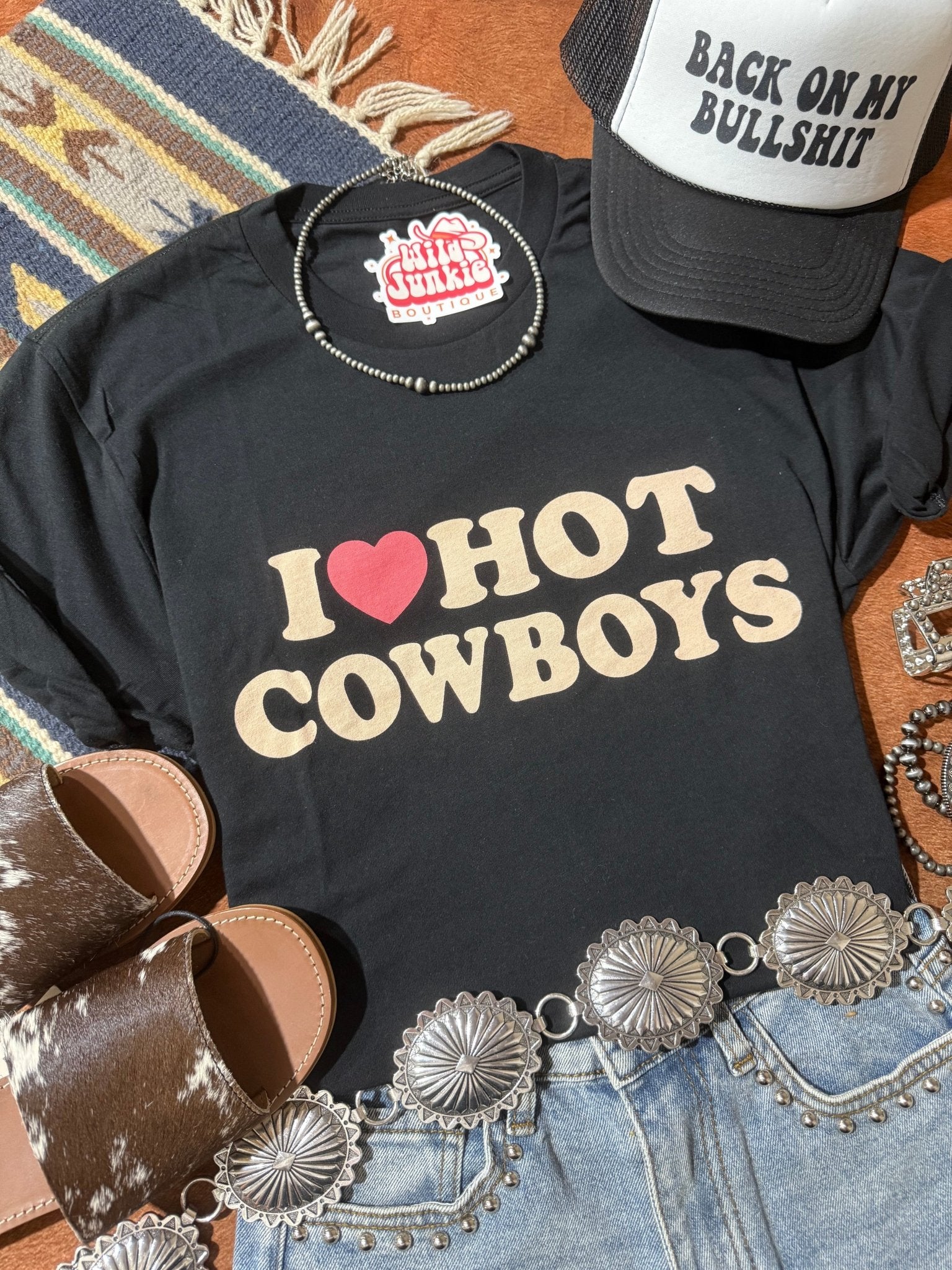 I Love Hot Cowboys Graphic TeeS