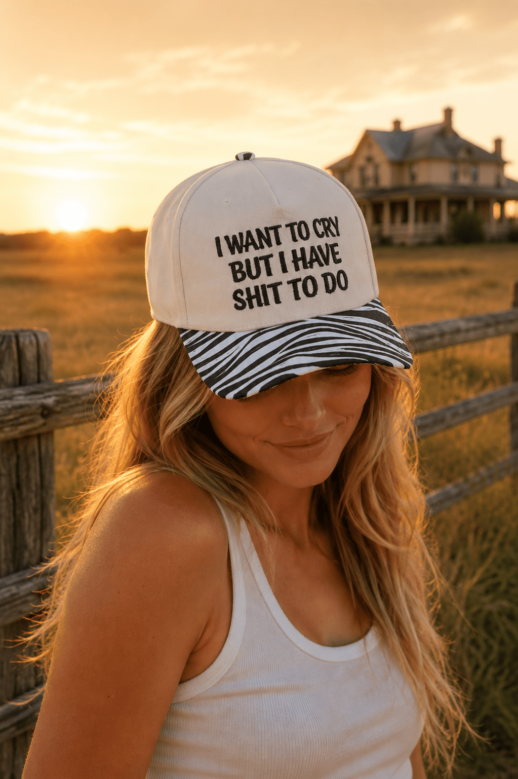 I Want To Cry But I Have Shit To Do Embroidered Trucker Hat