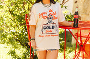 Iced Cold Beer Summer Oversized Graphic TeeXS/S