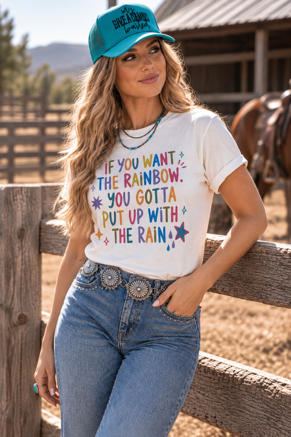 If You Want the Rainbow Graphic TeeNaturalS