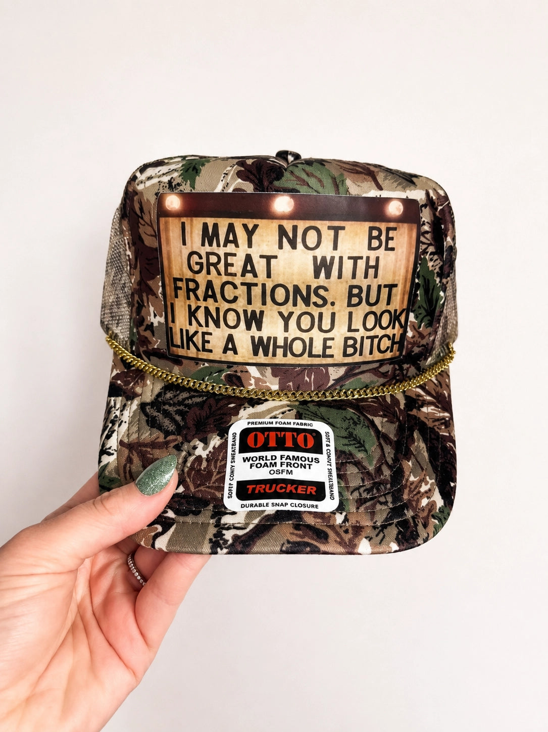 A Whole Bitch Tree Camo Trucker HatCamo