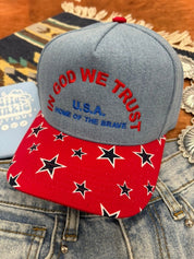 In God We Trust USA Embroidered Trucker Hat