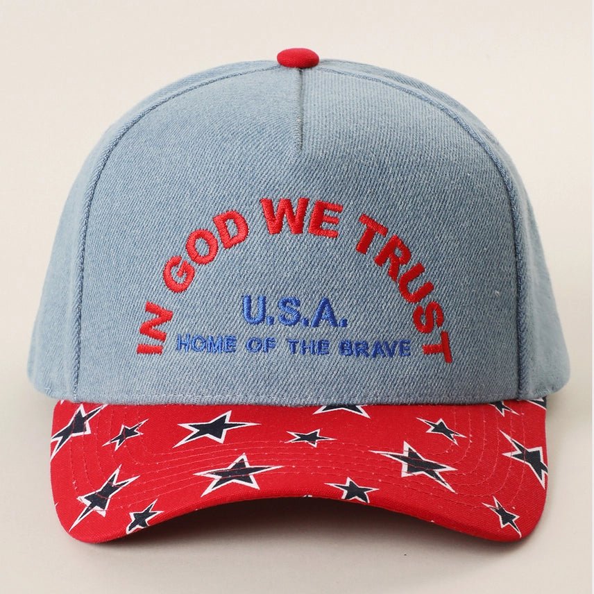 In God We Trust USA Embroidered Trucker Hat