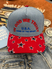 In God We Trust USA Embroidered Trucker Hat