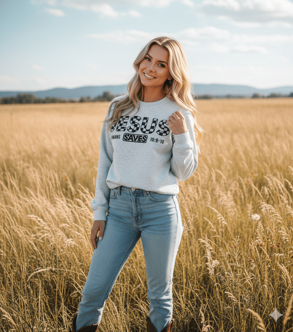 Jesus Saves Graphic SweatshirtAshS