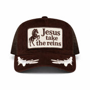 Jesus Take The Reins Patch Trucker Hat