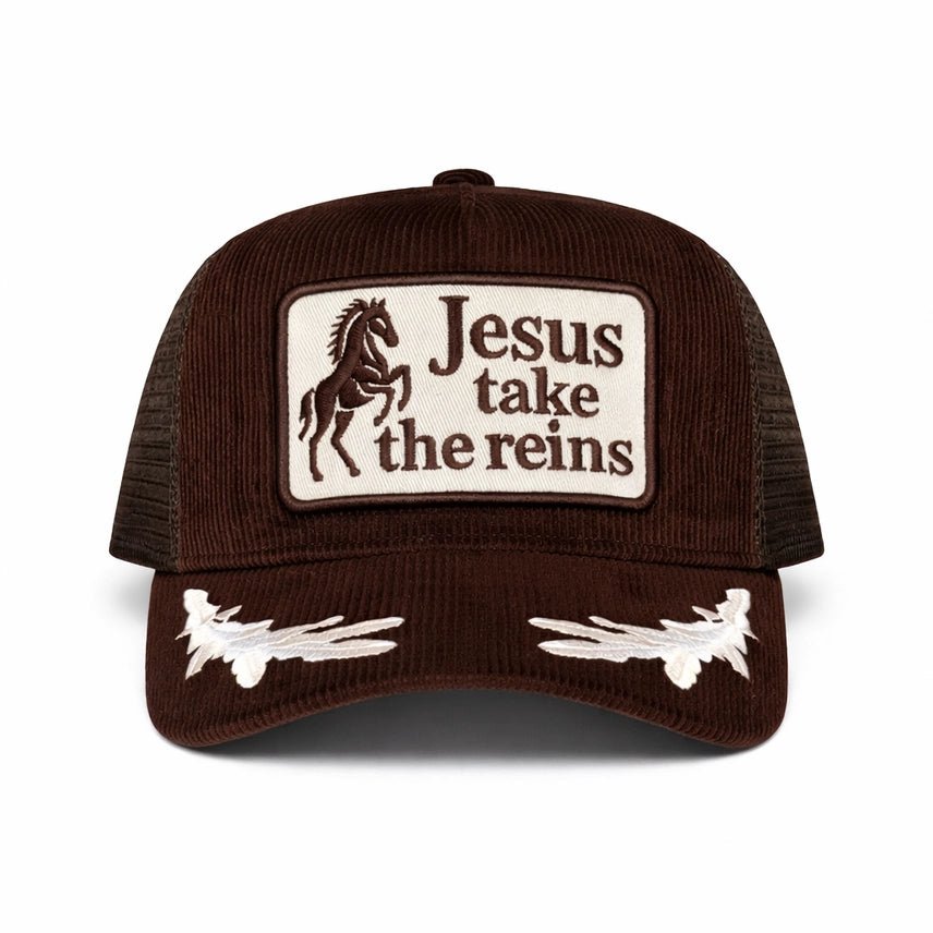 Jesus Take The Reins Patch Trucker Hat