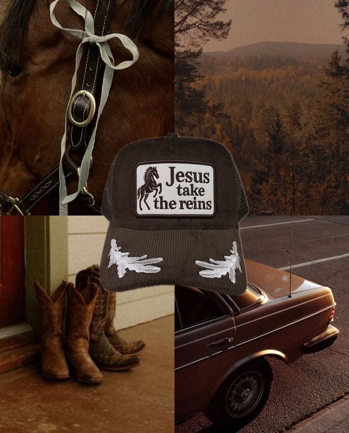 Jesus Take The Reins Patch Trucker Hat
