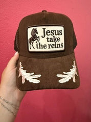 Jesus Take The Reins Patch Trucker Hat