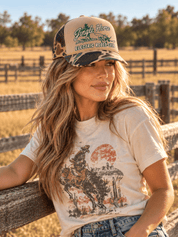 Jingle Horse Electric Rodeo Camo Trucker Hat