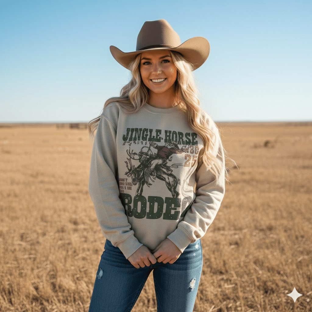 Jingle Horse Rodeo Graphic SweatshirtSandS
