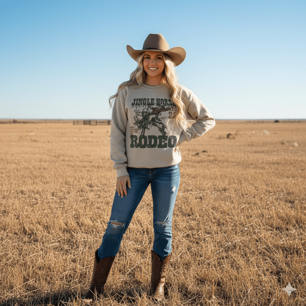 Jingle Horse Rodeo Graphic SweatshirtSandS
