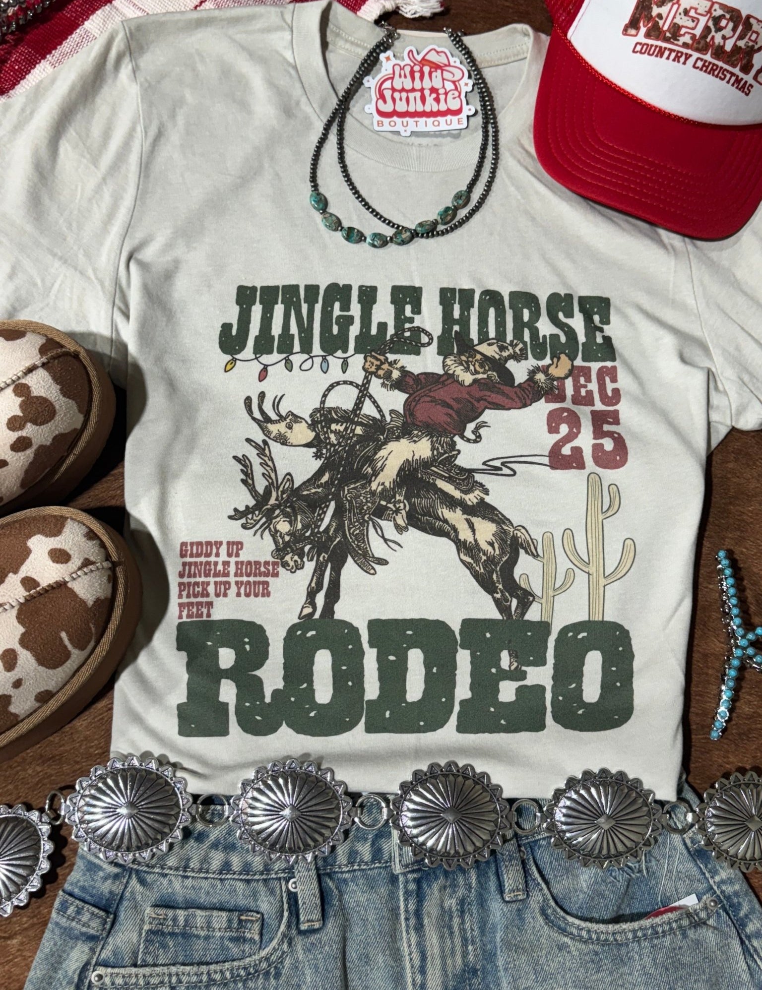 Jingle Horse Rodeo Graphic TeeCementS