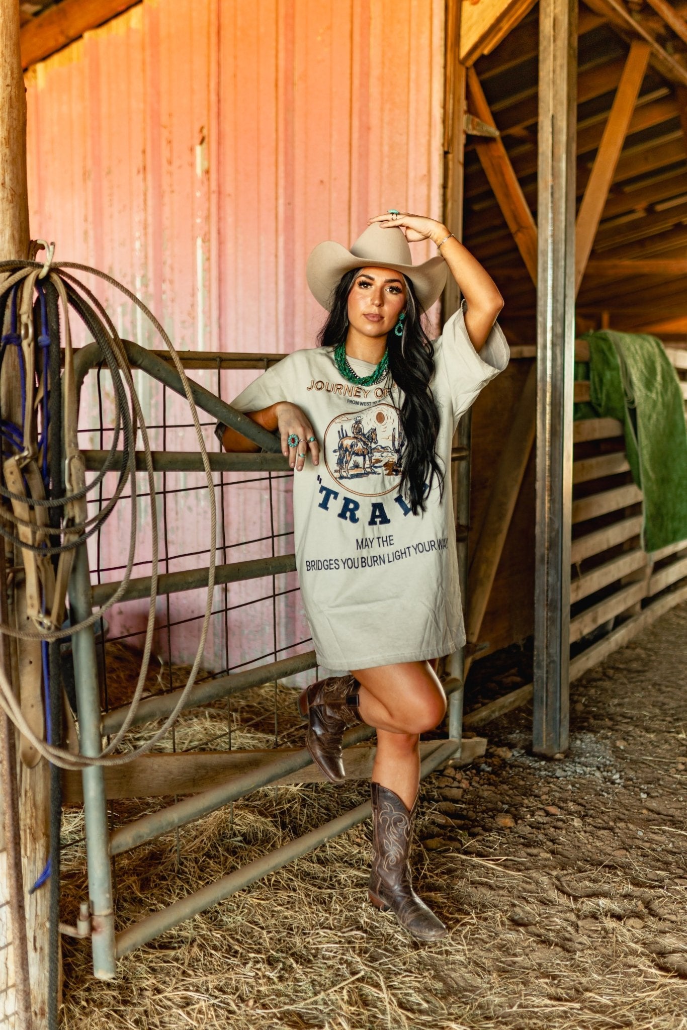 Journey Of West Graphic Tee DressS