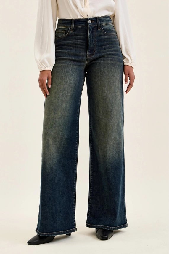 Judy Blue Lux Retro High-Rise Wide Leg Jeans0(24)