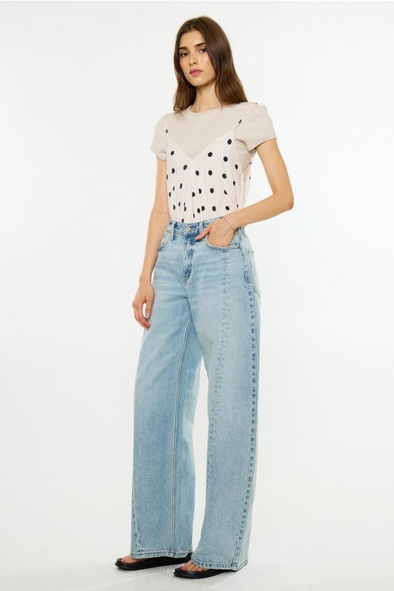 Kancan Low-Slung Wide Barrel Jeans1