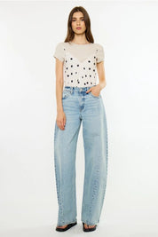 Kancan Low-Slung Wide Barrel Jeans1