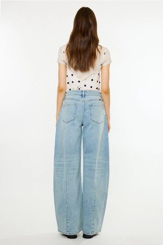 Kancan Low-Slung Wide Barrel Jeans1