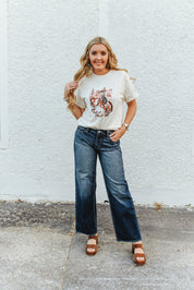 KanCan Mid-Rise Classic Deep Denim Wide Leg Jeans1